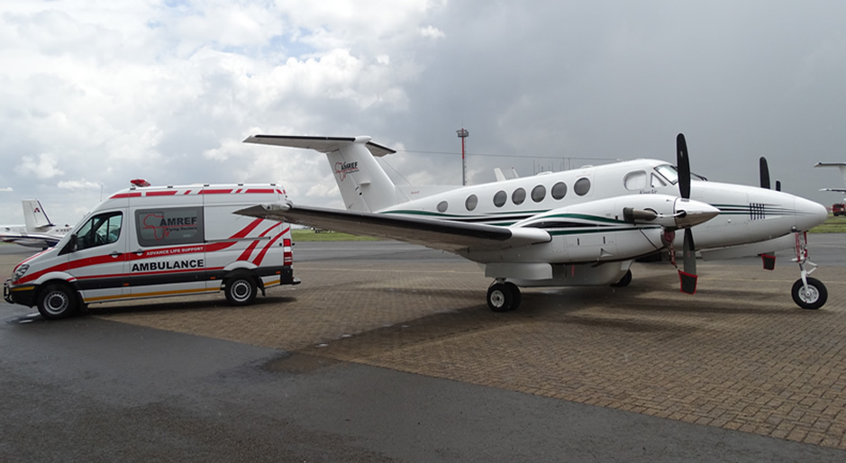 AMREF Flying Doctors airlifts a baby with intestines ectopic the abdominal walls