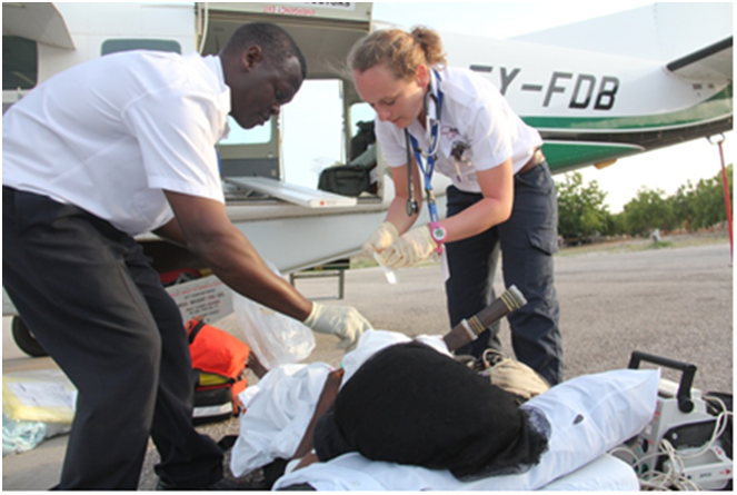 Woman with Knife in head airlifted to Nairobi